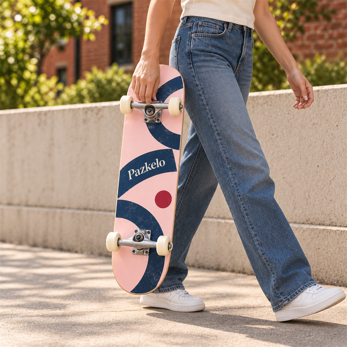 Pazkelo Rose and Navy Complete Skateboard