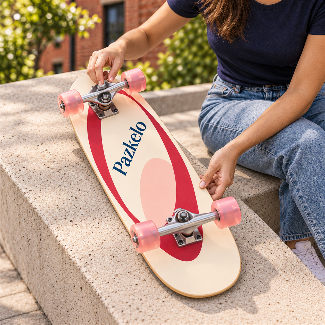 Pazkelo Rose Oval Complete Skateboard