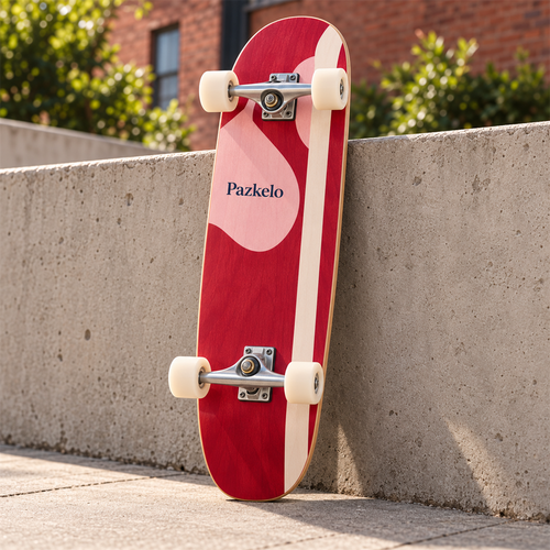 Pazkelo Red Wave Complete Skateboard