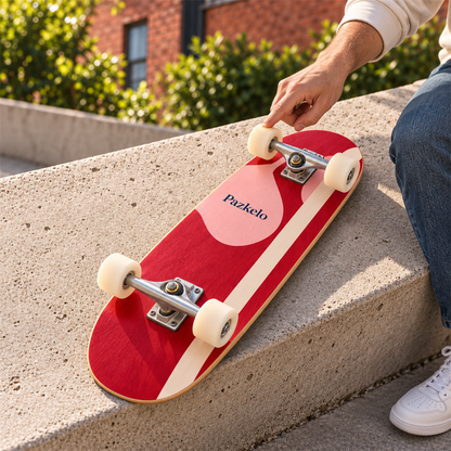Pazkelo Red Wave Complete Skateboard