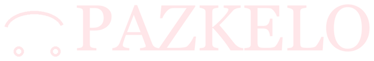 Pazkelo pale pink wordmark with abstract rolling line